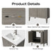 30" Single Sink Modern Freestanding Solid Wood Bathroom Vanity Set with Engineered Marble Top – Storage Cabinet with Soft-Closing Doors VA9130 - HomeBeyond