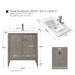 30" Single Sink Modern Freestanding Solid Wood Bathroom Vanity Set with Engineered Marble Top – Storage Cabinet with Soft-Closing Doors VA9130 - HomeBeyond