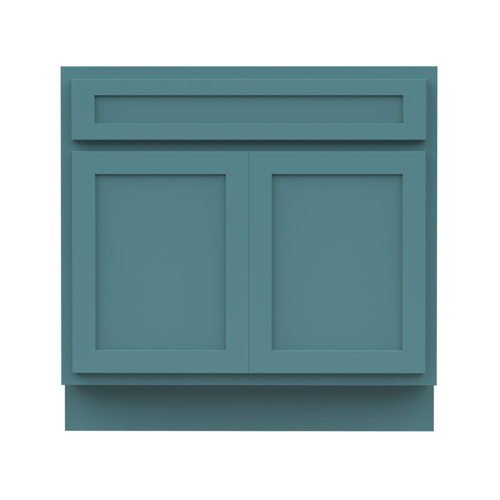 33" Bathroom Vanity Cabinet, Solid Wood Bathroom Sink Cabinet Organizer with Double Shutter Door - HomeBeyond