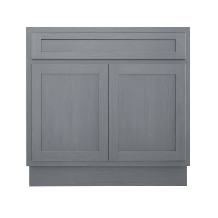 33" Bathroom Vanity Cabinet, Solid Wood Bathroom Sink Cabinet Organizer with Double Shutter Door - HomeBeyond