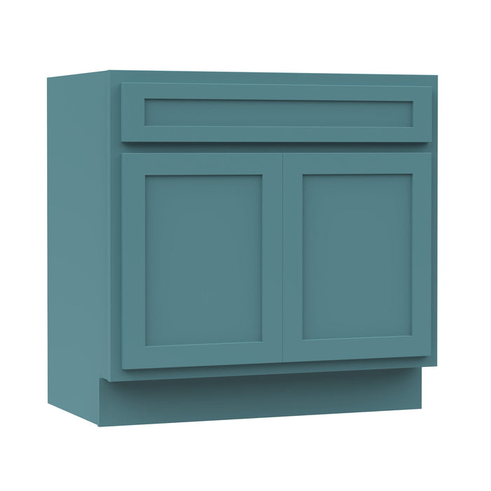 33" Bathroom Vanity Cabinet, Solid Wood Bathroom Sink Cabinet Organizer with Double Shutter Door - HomeBeyond