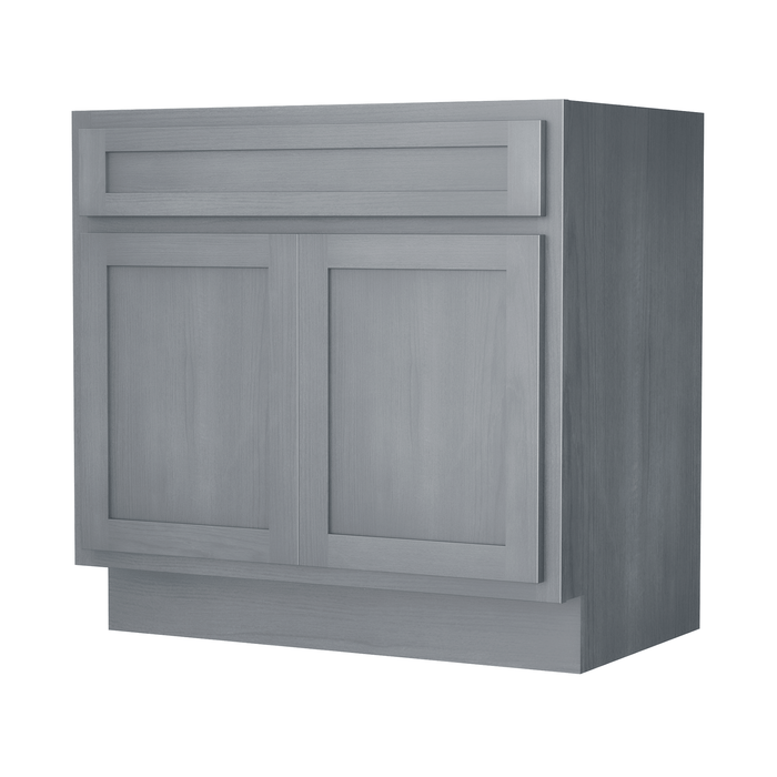 33" Bathroom Vanity Cabinet, Solid Wood Bathroom Sink Cabinet Organizer with Double Shutter Door - HomeBeyond