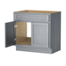 33" Bathroom Vanity Cabinet, Solid Wood Bathroom Sink Cabinet Organizer with Double Shutter Door - HomeBeyond