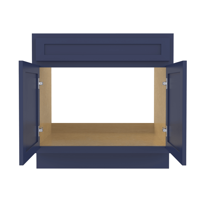33" Modern Freestanding Oak Plywood Bathroom Vanity Base Only – Shaker Style Storage Cabinet with 2 Doors VA4033 - HomeBeyond
