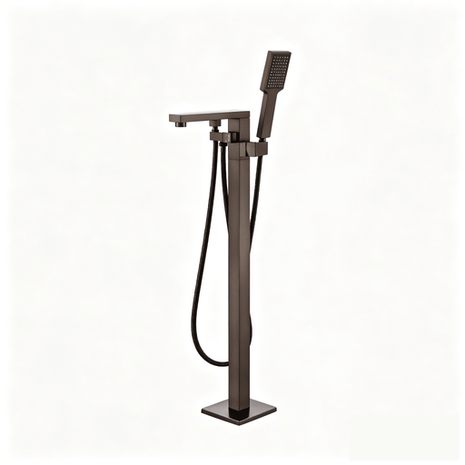 34" Modern Solid Brass Freestanding Bathtub Faucet Single Handle Tub Filler with Handheld Shower VA2011 - HomeBeyond