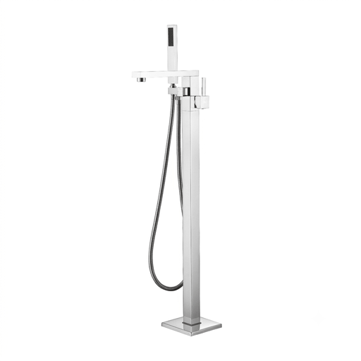34" Modern Solid Brass Freestanding Bathtub Faucet Single Handle Tub Filler with Handheld Shower VA2011 - HomeBeyond