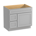 36" Bathroom Vanity Cabinet, Solid Wood Single Shutter Doors 2 - Extension Drawers Bathroom Sink Cabinet - HomeBeyond