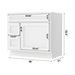 36" Bathroom Vanity Cabinet, Solid Wood Single Shutter Doors 2 - Extension Drawers Bathroom Sink Cabinet - HomeBeyond