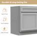 36" Bathroom Vanity Cabinet with Two Drawers, Solid Wood Single Shutter Door and 2 Extension Drawers Bathroom Floor Cabinet - HomeBeyond