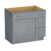 36" Bathroom Vanity Cabinet with Two Drawers, Solid Wood Single Shutter Door and 2 Extension Drawers Bathroom Floor Cabinet - HomeBeyond