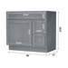 36" Bathroom Vanity Cabinet with Two Drawers, Solid Wood Single Shutter Door and 2 Extension Drawers Bathroom Floor Cabinet - HomeBeyond