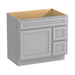 36" Bathroom Vanity Cabinet with Two Drawers, Solid Wood Single Shutter Door and 2 Extension Drawers Bathroom Floor Cabinet - HomeBeyond