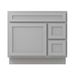 36" Bathroom Vanity Cabinet with Two Drawers, Solid Wood Single Shutter Door and 2 Extension Drawers Bathroom Floor Cabinet - HomeBeyond