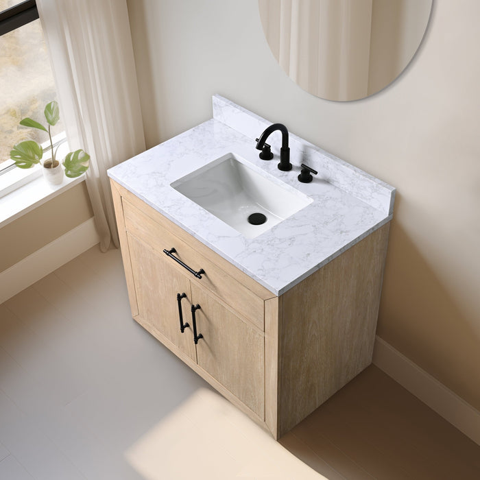 36" Bathroom Vanity with Sink and Top, With Soft Closing Doors - HomeBeyond