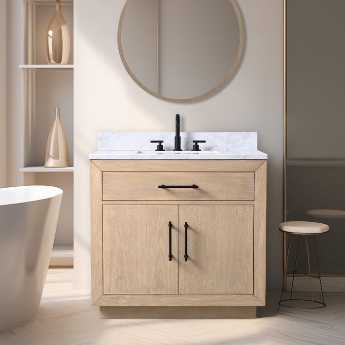 36" Bathroom Vanity with Sink and Top, With Soft Closing Doors - HomeBeyond