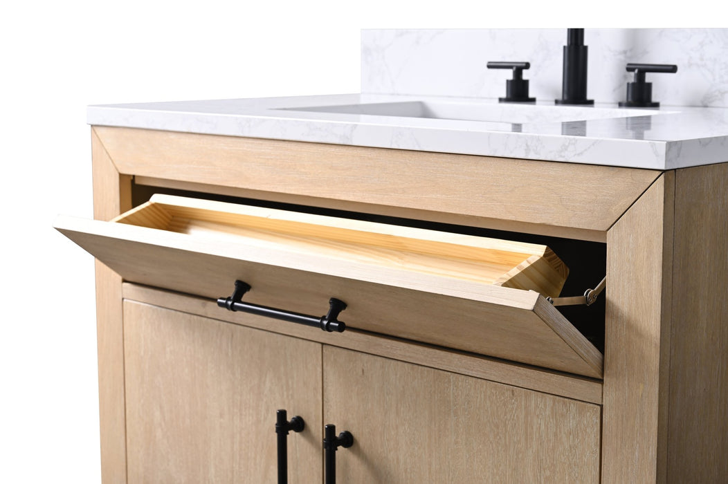 36" Bathroom Vanity with Sink and Top, With Soft Closing Doors - HomeBeyond