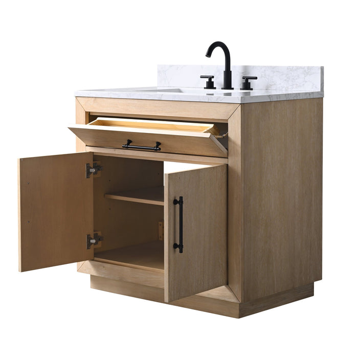 36" Bathroom Vanity with Sink and Top, With Soft Closing Doors - HomeBeyond