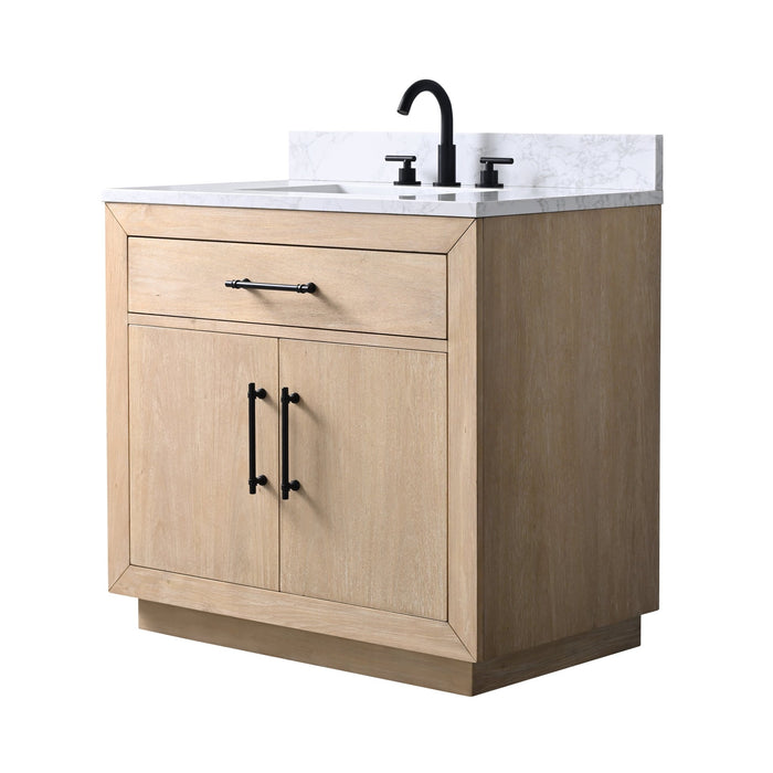 36" Bathroom Vanity with Sink and Top, With Soft Closing Doors - HomeBeyond