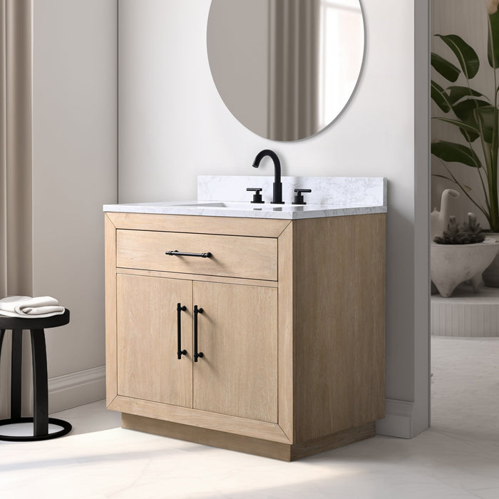 36" Bathroom Vanity with Sink and Top, With Soft Closing Doors - HomeBeyond