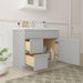 36" Birch Plywood Freestanding Single Base Storage Cabinet, With Soft Close Door - HomeBeyond