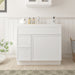 36" Birch Plywood Freestanding Single Base Storage Cabinet, With Soft Close Door - HomeBeyond