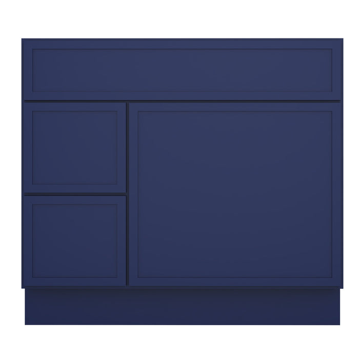36" Birch Plywood Freestanding Single Base Storage Cabinet, With Soft Close Door - HomeBeyond