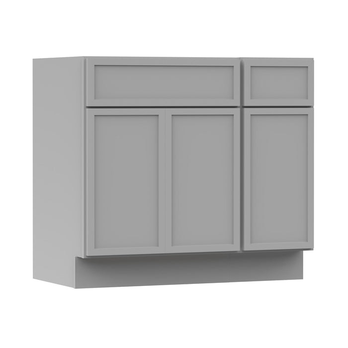 36" Modern Freestanding Birch & Plywood Bathroom Vanity Base Only – Shaker Style Storage Cabinet with 1 Drawer & 3 Soft-Closing Doors VA4124-121 - HomeBeyond