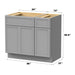 36" Modern Freestanding Birch & Plywood Bathroom Vanity Base Only – Shaker Style Storage Cabinet with 1 Drawer & 3 Soft-Closing Doors VA4124-121 - HomeBeyond