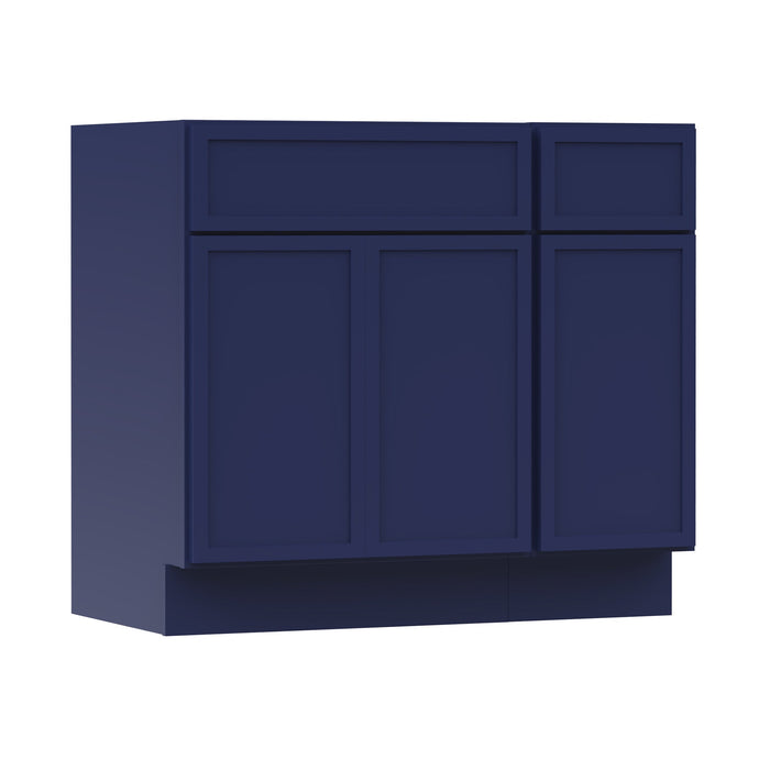 36" Modern Freestanding Birch & Plywood Bathroom Vanity Base Only – Shaker Style Storage Cabinet with 1 Drawer & 3 Soft-Closing Doors VA4124-121 - HomeBeyond