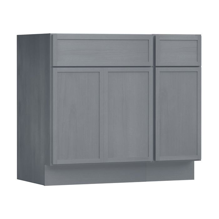 36" Modern Freestanding Birch & Plywood Bathroom Vanity Base Only – Shaker Style Storage Cabinet with 1 Drawer & 3 Soft-Closing Doors VA4124-121 - HomeBeyond