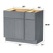 36" Modern Freestanding Birch & Plywood Bathroom Vanity Base Only – Shaker Style Storage Cabinet with 1 Drawer & 3 Soft-Closing Doors VA4124-121 - HomeBeyond