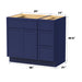 36" Modern Freestanding Birch & Plywood Bathroom Vanity Base Only – Shaker Style Storage Cabinet with 3 Drawers & 2 Soft-Closing Doors VA4124-123 - HomeBeyond