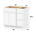 36" Modern Freestanding Birch & Plywood Bathroom Vanity Base Only – Shaker Style Storage Cabinet with 3 Drawers & 2 Soft-Closing Doors VA4124-123 - HomeBeyond