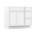 36" Modern Freestanding Birch & Plywood Bathroom Vanity Base Only – Shaker Style Storage Cabinet with 3 Drawers & 2 Soft-Closing Doors VA4124-123 - HomeBeyond
