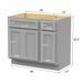 36" Modern Freestanding Oak Plywood Bathroom Vanity Base Only – Shaker Style Storage Cabinet with 1 Drawer & 3 Soft-Closing Doors VA4024-121 - HomeBeyond
