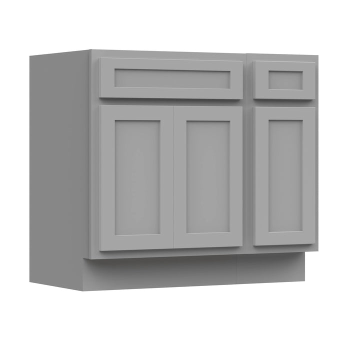 36" Modern Freestanding Oak Plywood Bathroom Vanity Base Only – Shaker Style Storage Cabinet with 1 Drawer & 3 Soft-Closing Doors VA4024-121 - HomeBeyond