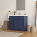 36" Modern Freestanding Oak Plywood Bathroom Vanity Base Only – Shaker Style Storage Cabinet with 2 Extension Drawers & Single Louvered Door VA40362L - HomeBeyond