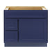 36" Modern Freestanding Oak Plywood Bathroom Vanity Base Only – Shaker Style Storage Cabinet with 2 Extension Drawers & Single Louvered Door VA40362L - HomeBeyond