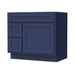 36" Modern Freestanding Oak Plywood Bathroom Vanity Base Only – Shaker Style Storage Cabinet with 2 Extension Drawers & Single Louvered Door VA40362L - HomeBeyond