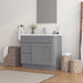 36" Modern Freestanding Oak Plywood Bathroom Vanity Base Only – Shaker Style Storage Cabinet with 2 Extension Drawers & Single Louvered Door VA40362L - HomeBeyond