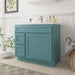 36" Modern Freestanding Oak Plywood Bathroom Vanity Base Only – Shaker Style Storage Cabinet with 2 Extension Drawers & Single Louvered Door VA40362L - HomeBeyond