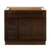 36" Modern Freestanding Oak Plywood Bathroom Vanity Base Only – Shaker Style Storage Cabinet with 2 Extension Drawers & Single Louvered Door VA40362L - HomeBeyond