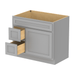 36" Modern Freestanding Oak Plywood Bathroom Vanity Base Only – Shaker Style Storage Cabinet with 2 Extension Drawers & Single Louvered Door VA40362L - HomeBeyond