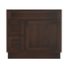 36" Modern Freestanding Oak Plywood Bathroom Vanity Base Only – Shaker Style Storage Cabinet with 2 Extension Drawers & Single Louvered Door VA40362L - HomeBeyond