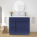 36" Modern Freestanding Oak Plywood Bathroom Vanity Base Only – Shaker Style Storage Cabinet with 2 Extension Drawers & Single Louvered Door VA40362L - HomeBeyond