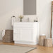 36" Modern Freestanding Oak Plywood Bathroom Vanity Base Only – Shaker Style Storage Cabinet with 2 Extension Drawers & Single Louvered Door VA40362L - HomeBeyond