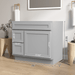 36" Modern Freestanding Oak Plywood Bathroom Vanity Base Only – Shaker Style Storage Cabinet with 2 Extension Drawers & Single Louvered Door VA40362L - HomeBeyond