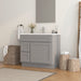 36" Modern Freestanding Oak Plywood Bathroom Vanity Base Only – Shaker Style Storage Cabinet with 2 Extension Drawers & Single Louvered Door VA40362L - HomeBeyond