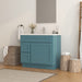 36" Modern Freestanding Oak Plywood Bathroom Vanity Base Only – Shaker Style Storage Cabinet with 2 Extension Drawers & Single Louvered Door VA40362L - HomeBeyond