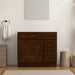 36" Modern Freestanding Oak Plywood Bathroom Vanity Base Only – Shaker Style Storage Cabinet with 2 Extension Drawers & Single Louvered Door VA40362R - HomeBeyond